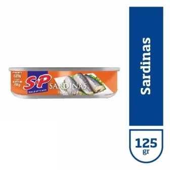 SARDINAS EN ACEITE Y AGUA 125G S Y P